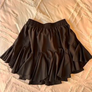 Forever 21 Black Ruffle Skater Skirt